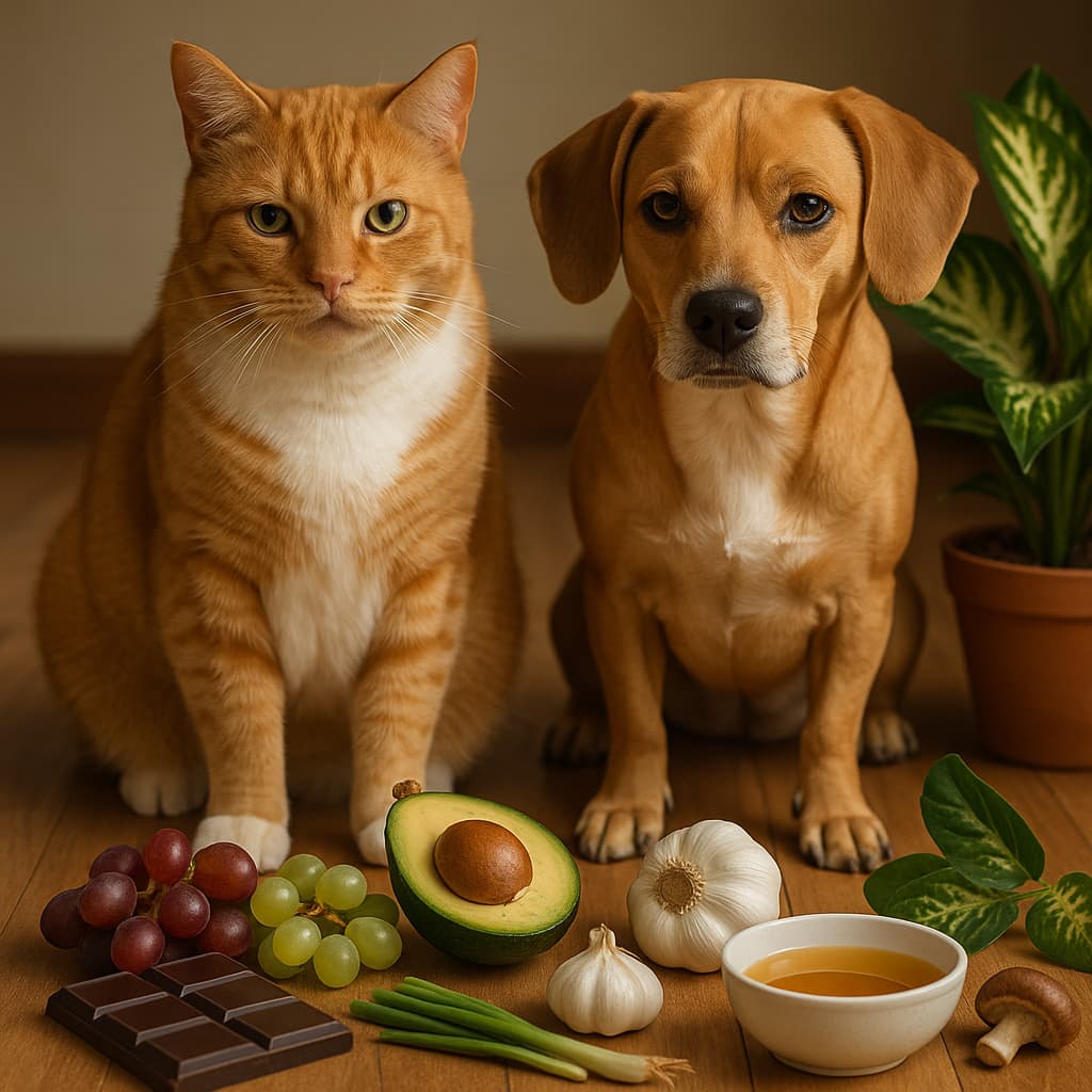 Giftige Lebensmittel und Pflanzen für Hunde & Katzen - Furrivio™