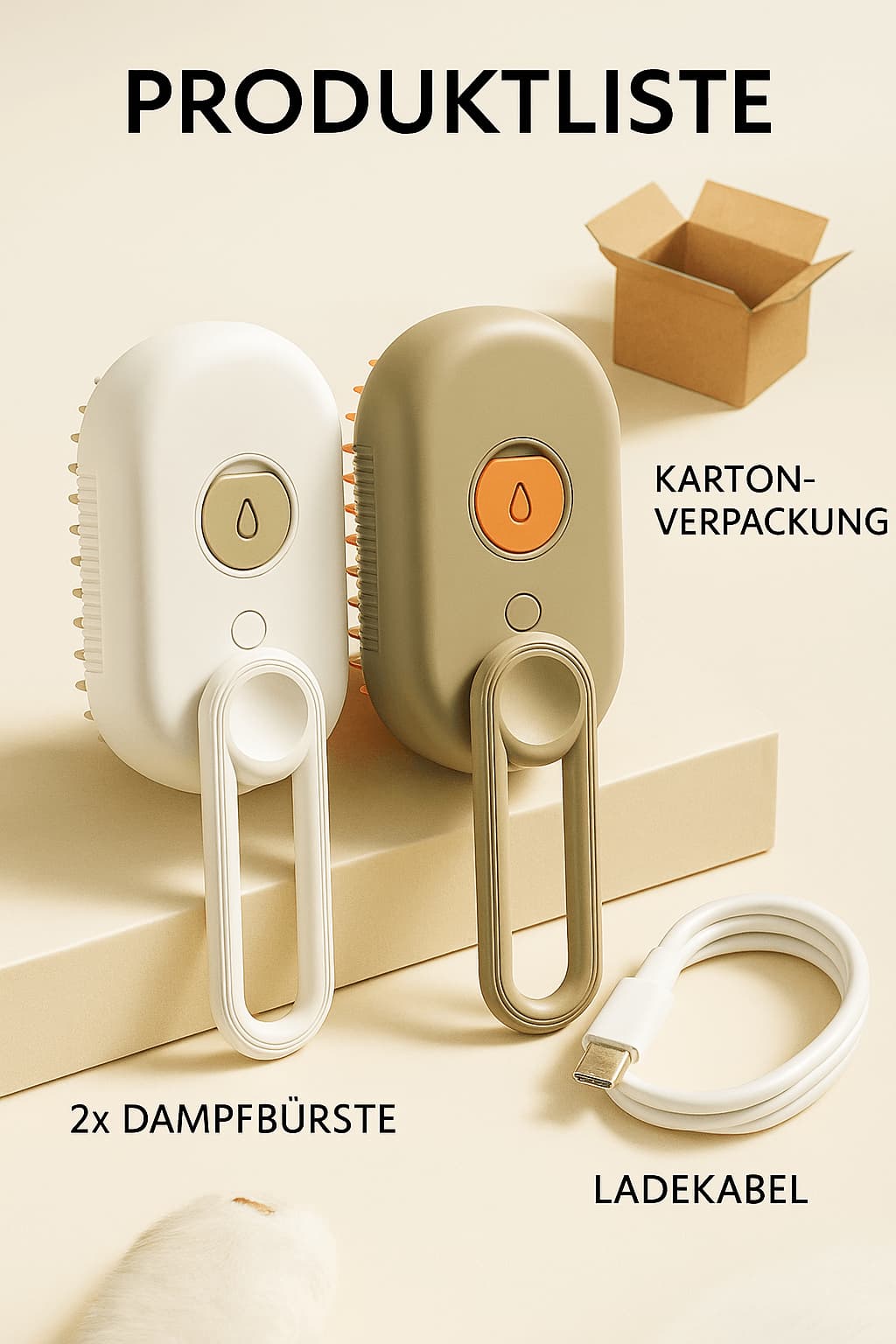 Dampfbürste für Hunde – Fellpflege & Massage | Furrivio™ für Hunde & Katzen – jetzt bei Furrivio™ kaufen