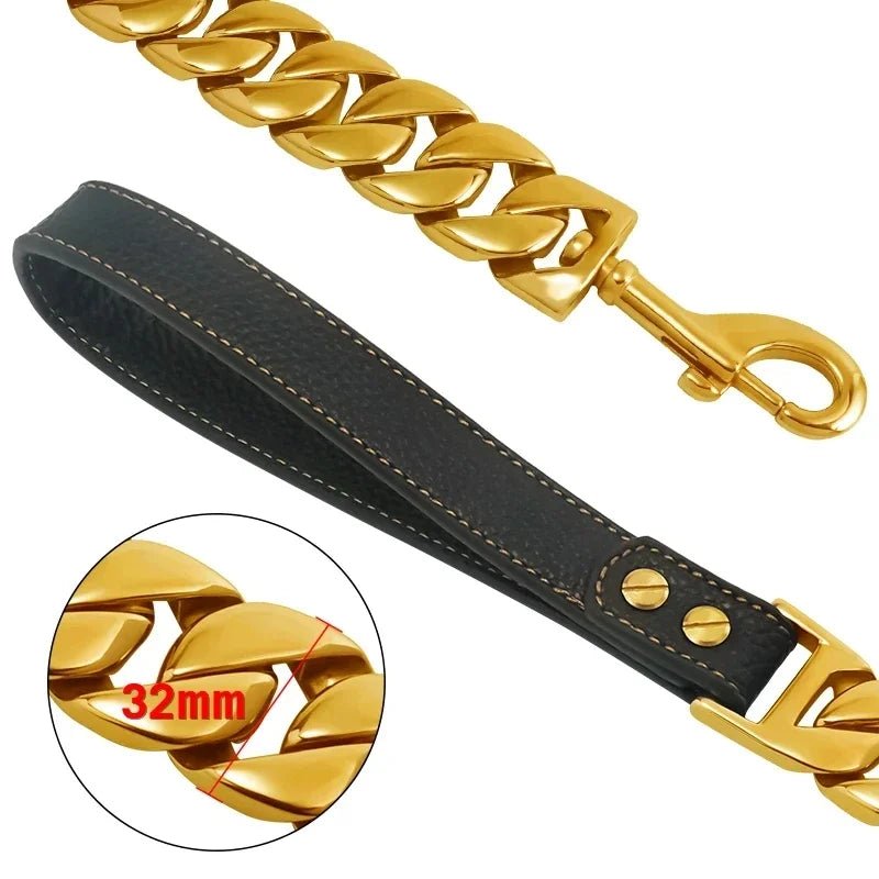 Edelstahl Hundeleine – Extra starke Kette für große Hunde wie Bulldogge & Pitbull | Furrivio™ für Hunde & Katzen – jetzt bei Furrivio™ kaufen