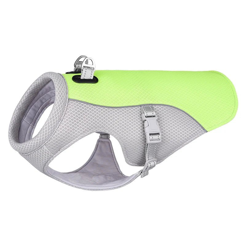 Kühlweste für Hunde – reflektierend, atmungsaktiv und verstellbar, ideal bei Hitze und Sommer für kleine bis große Hunde.