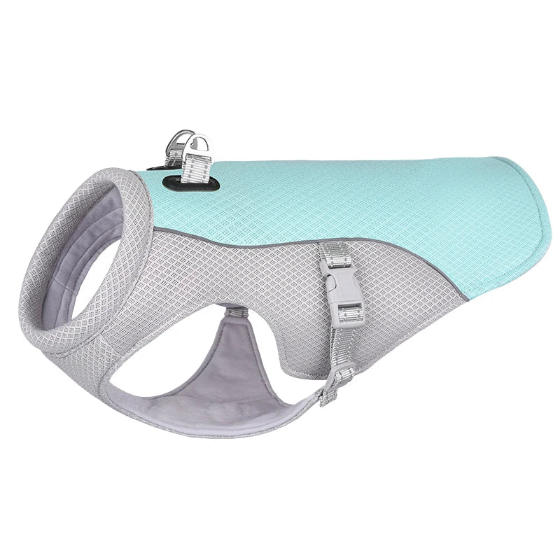 Kühlweste für Hunde – reflektierend, atmungsaktiv und verstellbar, ideal bei Hitze und Sommer für kleine bis große Hunde.