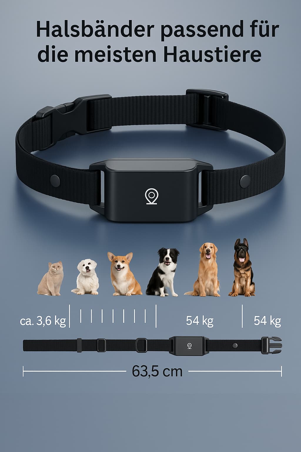 GPS Hunde - Tracker Halsband Wasserdicht 4G | Echtzeit - Ortung & Anti - Verlust Locator für Hunde