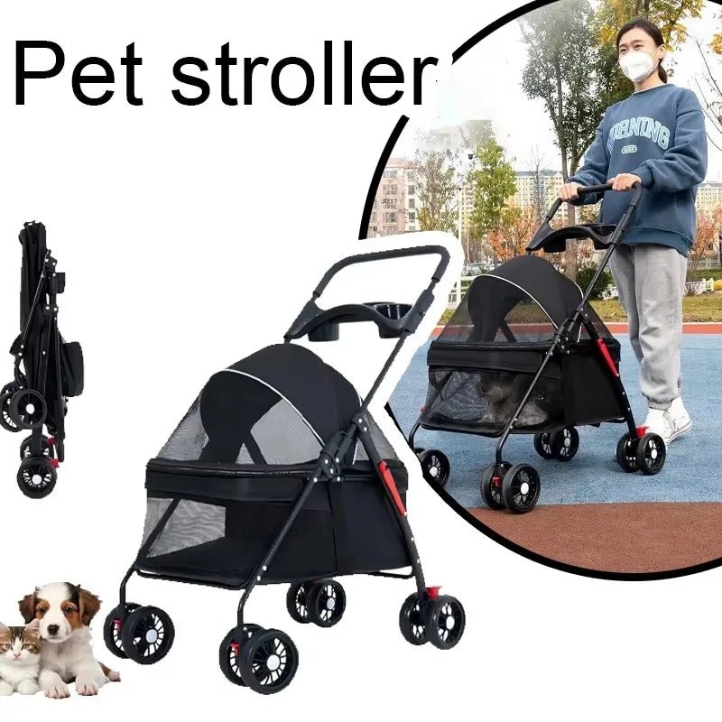Hunde - Buggy für kleine Hunde, faltbar– Leichter Tierkinderwagen, stabil & komfortabel für Outdoor - Reisen | Furrivio™ für Hunde & Katzen – jetzt bei Furrivio™ kaufen