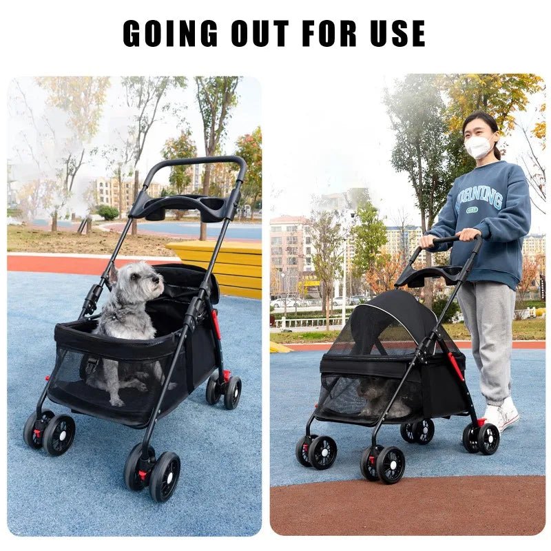 Hunde - Buggy für kleine Hunde, faltbar– Leichter Tierkinderwagen, stabil & komfortabel für Outdoor - Reisen | Furrivio™ für Hunde & Katzen – jetzt bei Furrivio™ kaufen
