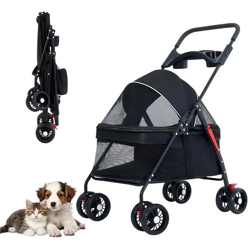 Hunde - Buggy für kleine Hunde, faltbar– Leichter Tierkinderwagen, stabil & komfortabel für Outdoor - Reisen | Furrivio™ für Hunde & Katzen – jetzt bei Furrivio™ kaufen