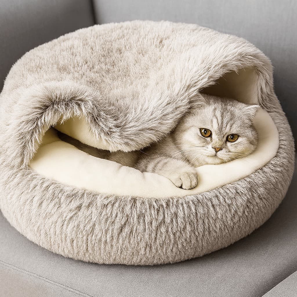 Katzen - & Hundebett – Kuscheliges Haustierbett für den Tiefschlaf | Furrivio™ für Hunde & Katzen – jetzt bei Furrivio™ kaufen