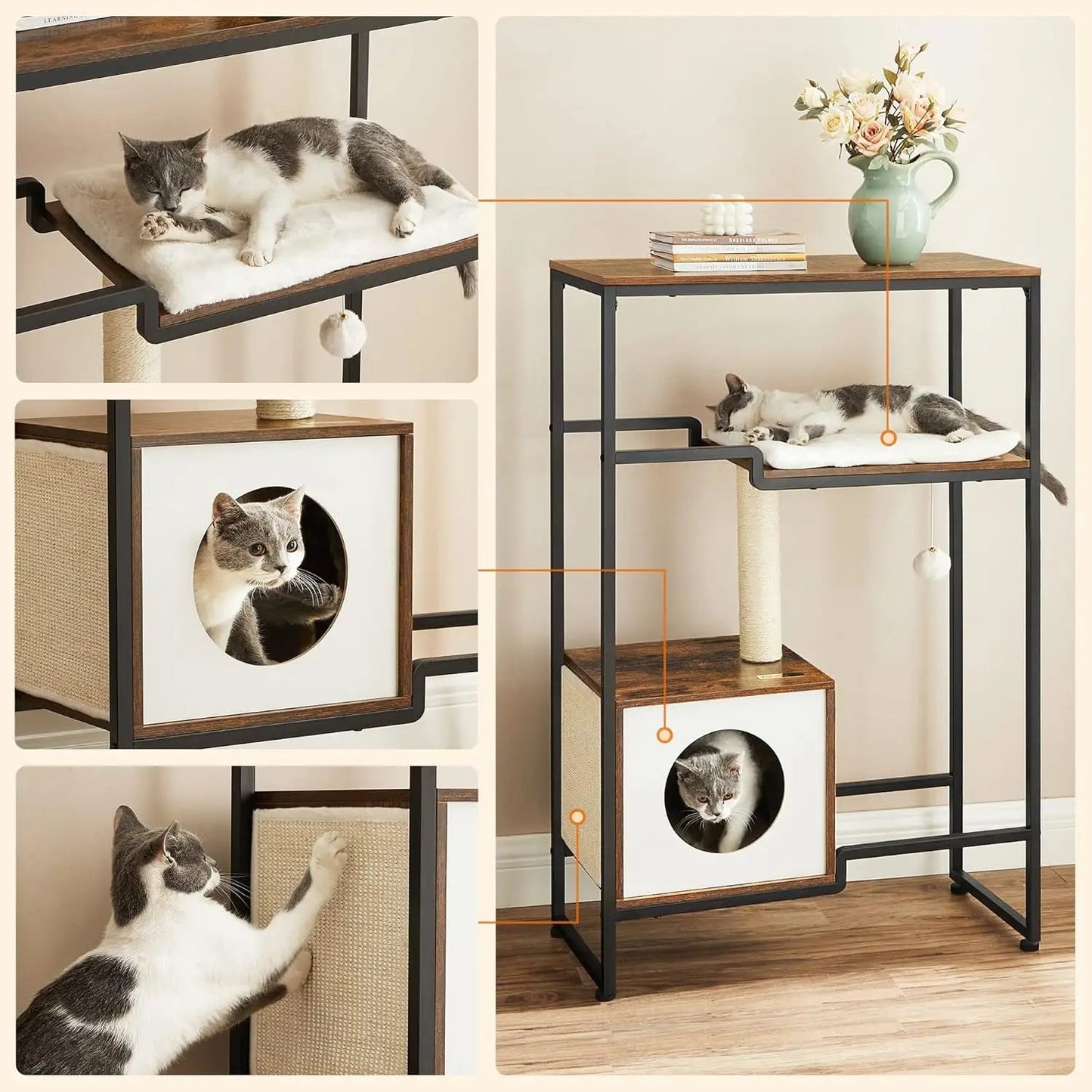 Katzenmöbel und Kratzbaum in Einem – Platzsparend, Stabil & Vielseitig | Furrivio™ für Hunde & Katzen – jetzt bei Furrivio™ kaufen