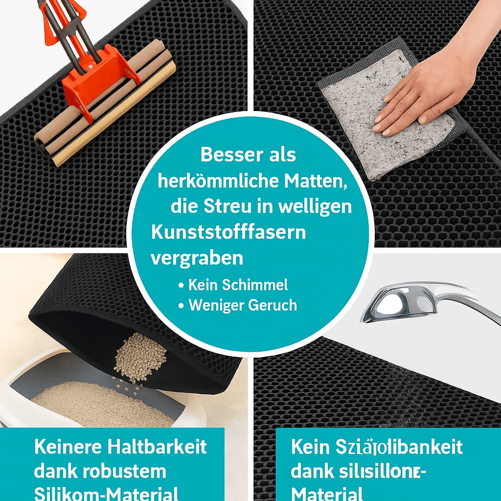 Katzenstreumatte – Doppelschichtig, Wasserdicht & Rutschfest | Furrivio™ für Hunde & Katzen – jetzt bei Furrivio™ kaufen