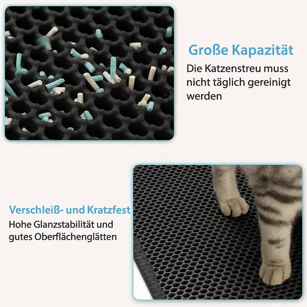 Katzenstreumatte – Doppelschichtig, Wasserdicht & Rutschfest | Furrivio™ für Hunde & Katzen – jetzt bei Furrivio™ kaufen