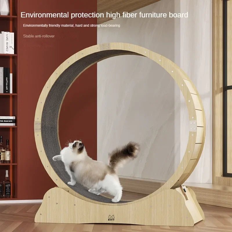 Laufrad für Katzen – Katzenrad aus Holz | Furrivio™ für Hunde & Katzen – jetzt bei Furrivio™ kaufen