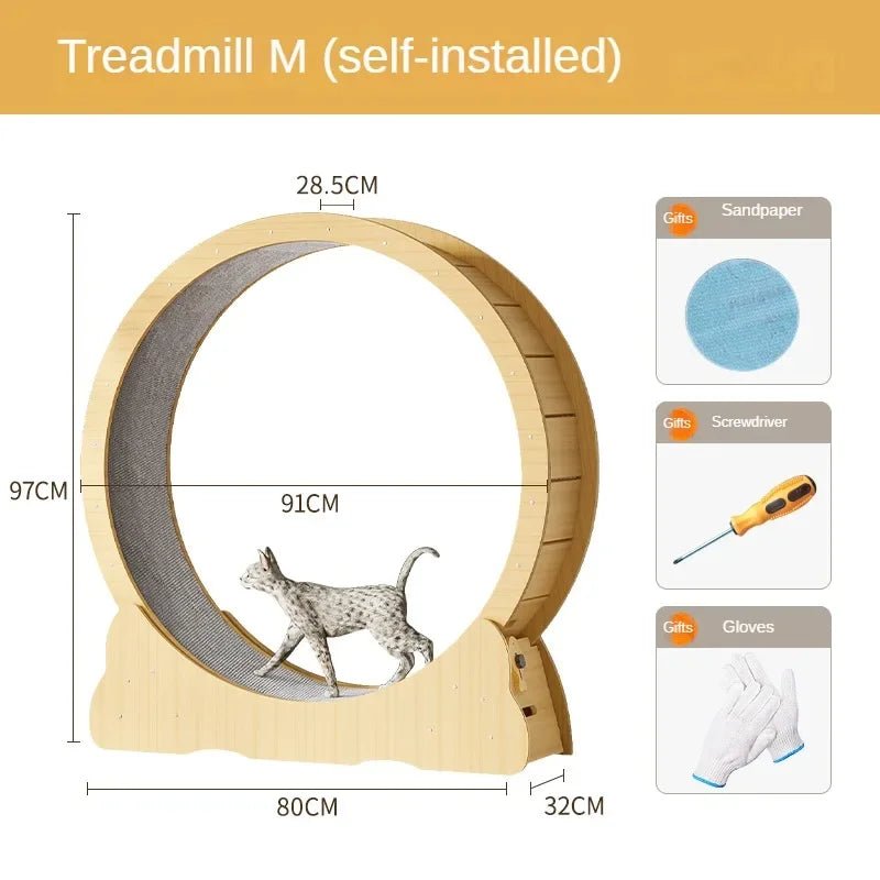 Laufrad für Katzen – Katzenrad aus Holz | Furrivio™ für Hunde & Katzen – jetzt bei Furrivio™ kaufen