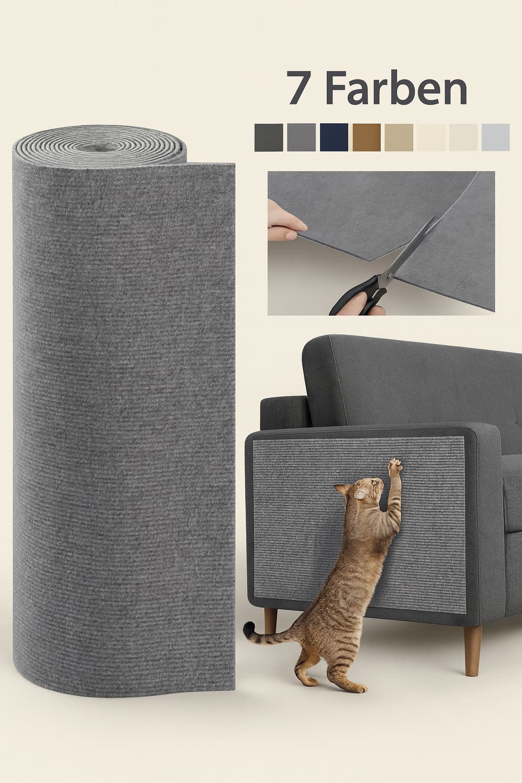 Kratzschutz Sofa Katze – 12 Stück, 30x40 Cm, Selbstklebend, Mattiert, Transparent, Für Sofa, Tür, Wand & Möbel, Schutz Vor Kratzern