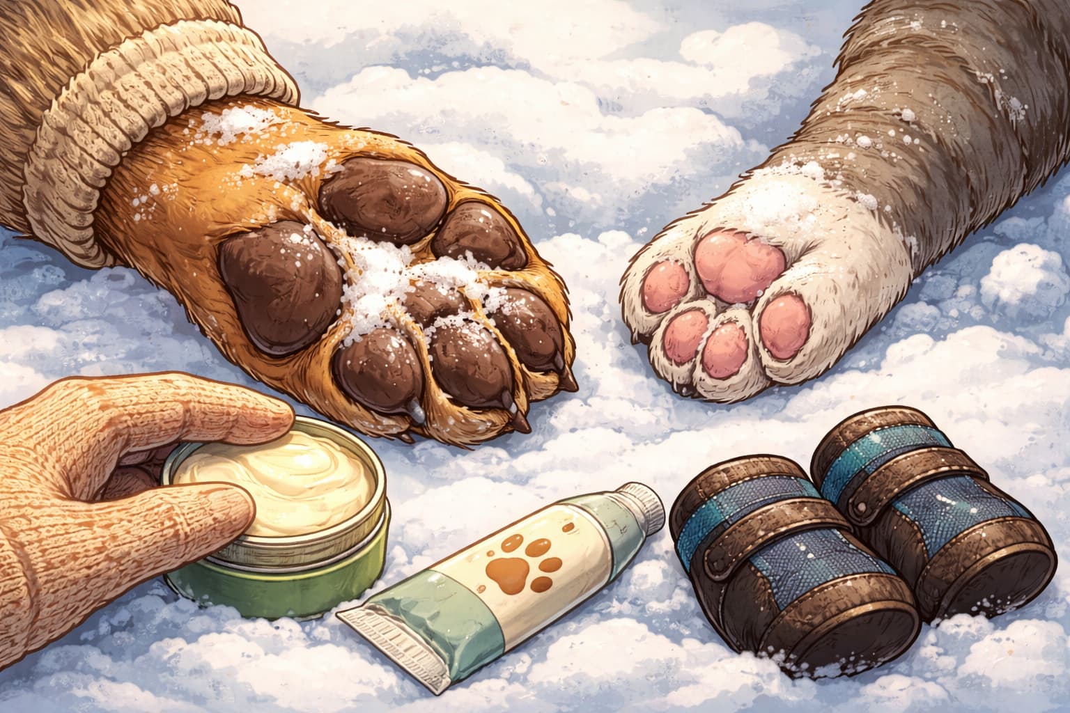 Pfotenpflege im Winter – Schutz, Pflege und Gesundheit - Furrivio