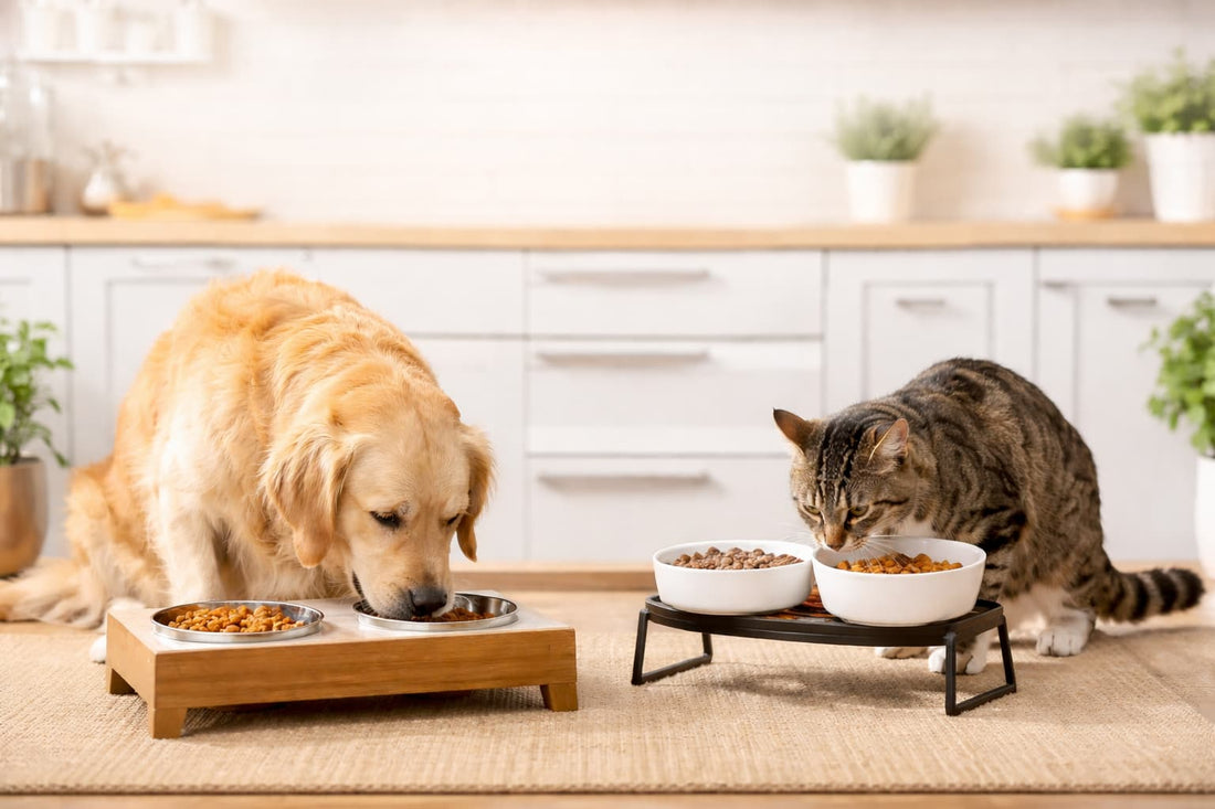 Wie Hunde und Katzen besser fressen: Haltung, Näpfe & Routine - Furrivio