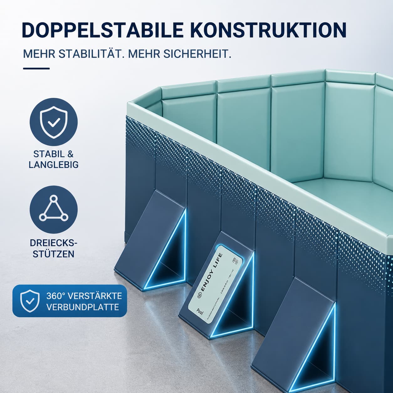 Hundepool XXL Hartplastik - extra großer Hundepool | Furrivio