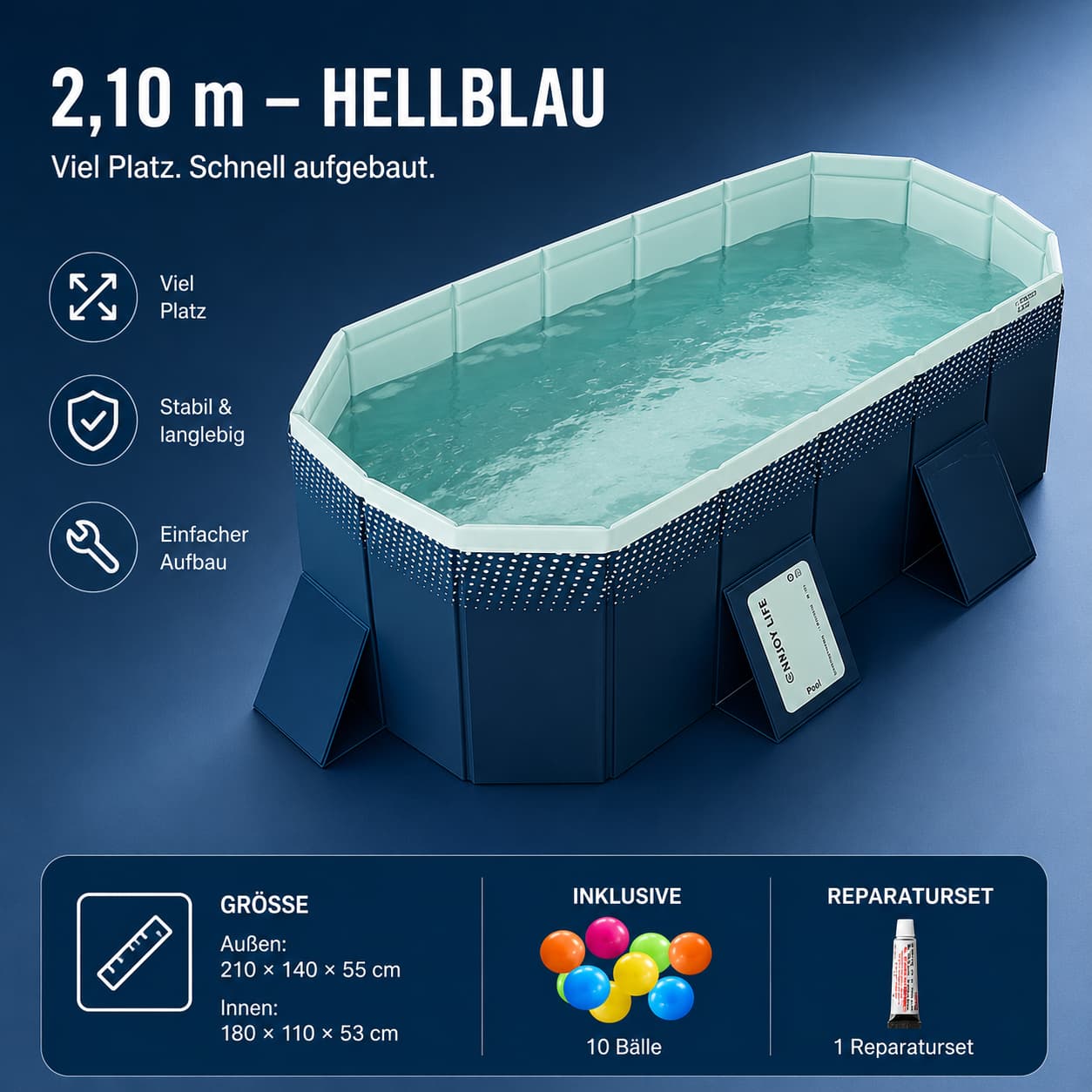 Hundepool XXL Hartplastik - extra großer Hundepool | Furrivio