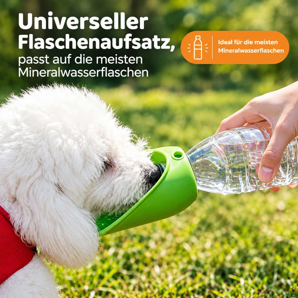 Trinknapf für Hunde unterwegs – Faltbarer Silikon-Trinkaufsatz | Furrivio