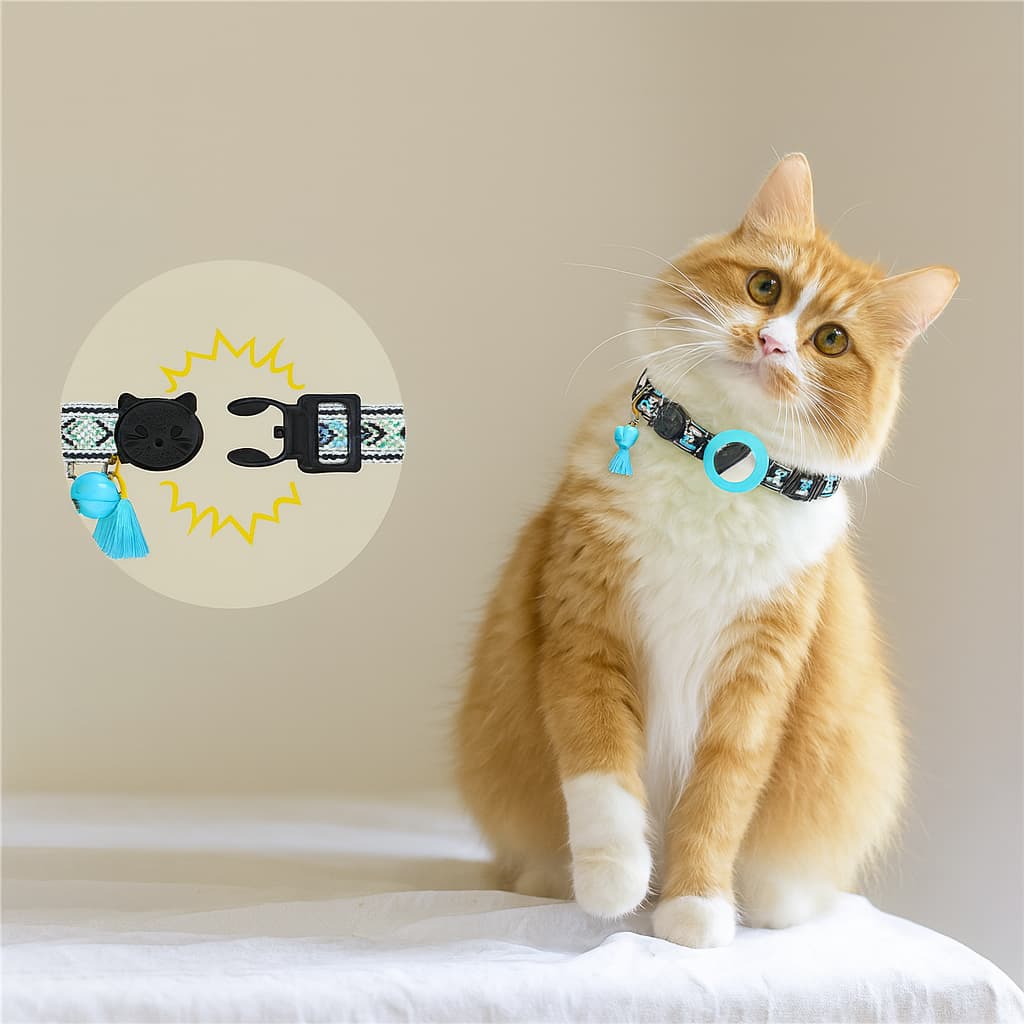 Airtag Halsband Katze – reflektierend & verstellbar | Furrivio™ für Hunde & Katzen – jetzt bei Furrivio™ kaufen