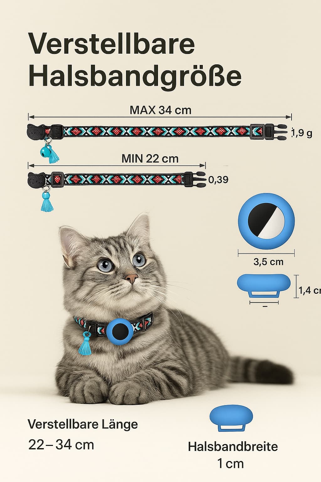 Airtag Halsband Katze – reflektierend & verstellbar | Furrivio™ für Hunde & Katzen – jetzt bei Furrivio™ kaufen