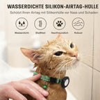 AirTag Halsband mit Schutzhülle für Katzen & Hunde – Reflektierendes Anti - Lost Tracker Halsband, Haustier Zubehör