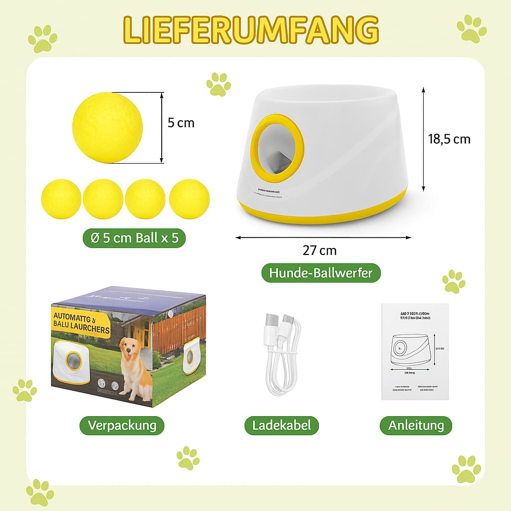 Ballmaschine Hund | Automatische Hunde Ballwurfmaschine für Hunde & Katzen – jetzt bei Furrivio™ kaufen