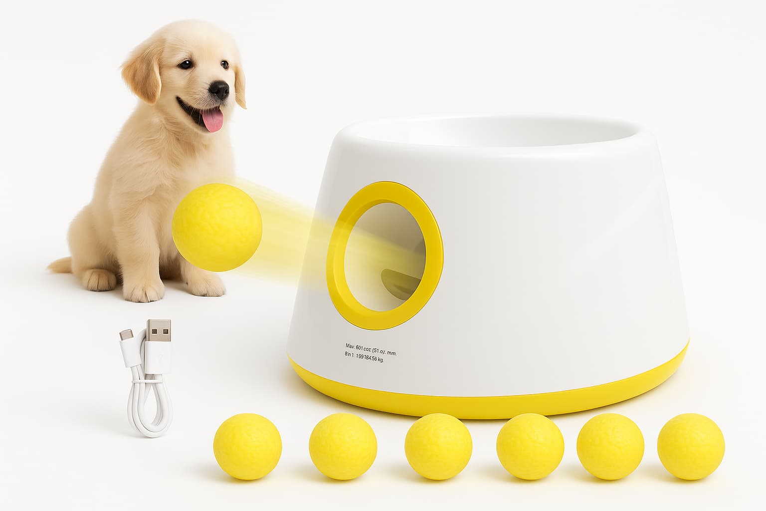 Ballmaschine Hund | Automatische Hunde Ballwurfmaschine für Hunde & Katzen – jetzt bei Furrivio™ kaufen
