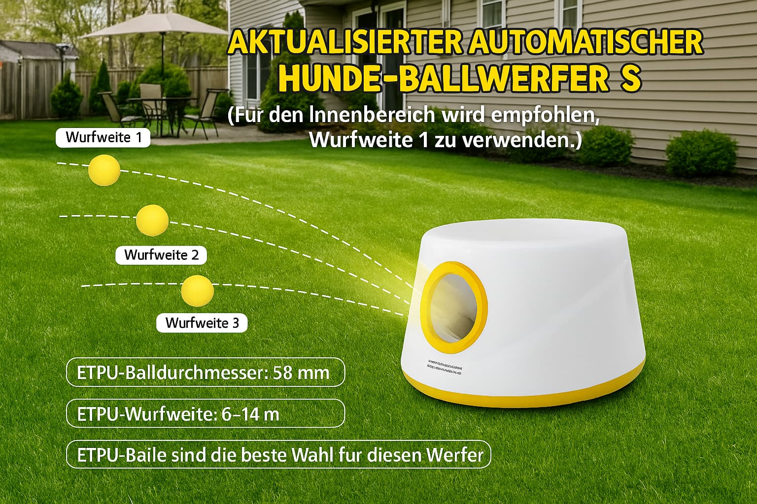 Ballmaschine Hund | Automatische Hunde Ballwurfmaschine für Hunde & Katzen – jetzt bei Furrivio™ kaufen