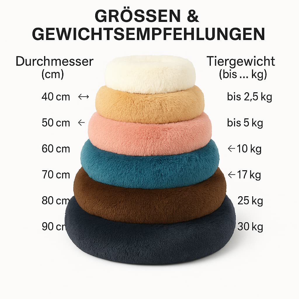 Beruhigendes Donut Hundebett aus Plüsch – Ultraweich & Waschbar | Furrivio™ für Hunde & Katzen – jetzt bei Furrivio™ kaufen