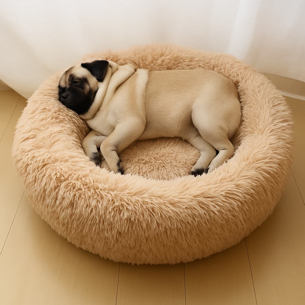 Beruhigendes Donut Hundebett aus Plüsch – Ultraweich & Waschbar | Furrivio™ für Hunde & Katzen – jetzt bei Furrivio™ kaufen