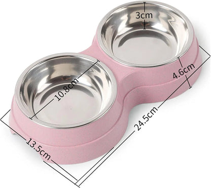 Doppelnapf für Katzen – Edelstahl Futter - & Wassernapf | Furrivio™ für Hunde & Katzen – jetzt bei Furrivio™ kaufen