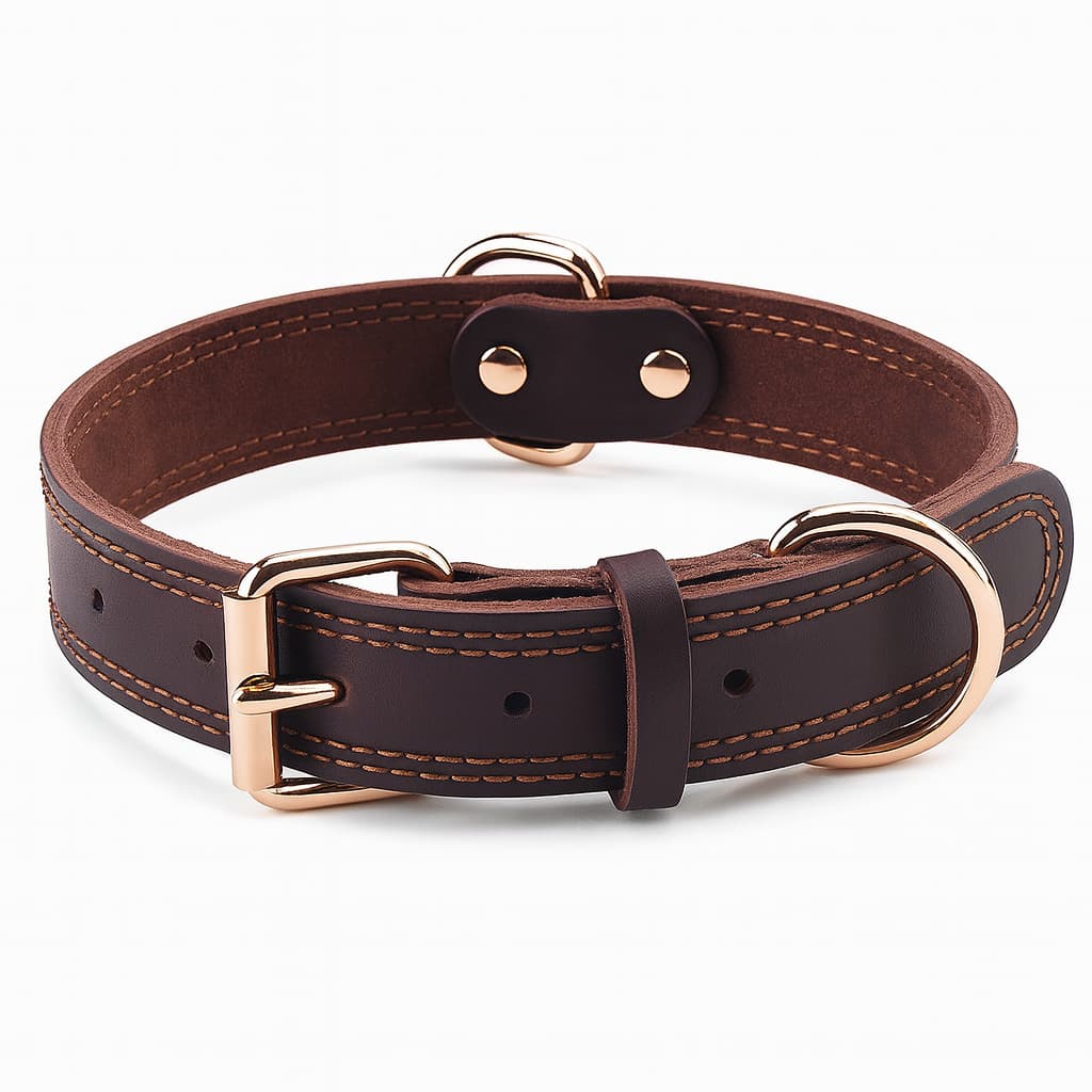 Echtes Leder Hundehalsband – Vintage & robust | Furrivio™ für Hunde & Katzen – jetzt bei Furrivio™ kaufen