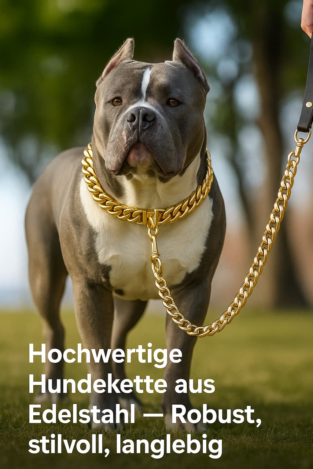 Edelstahl Hundeleine – Extra starke Kette für große Hunde wie Bulldogge & Pitbull | Furrivio™ für Hunde & Katzen