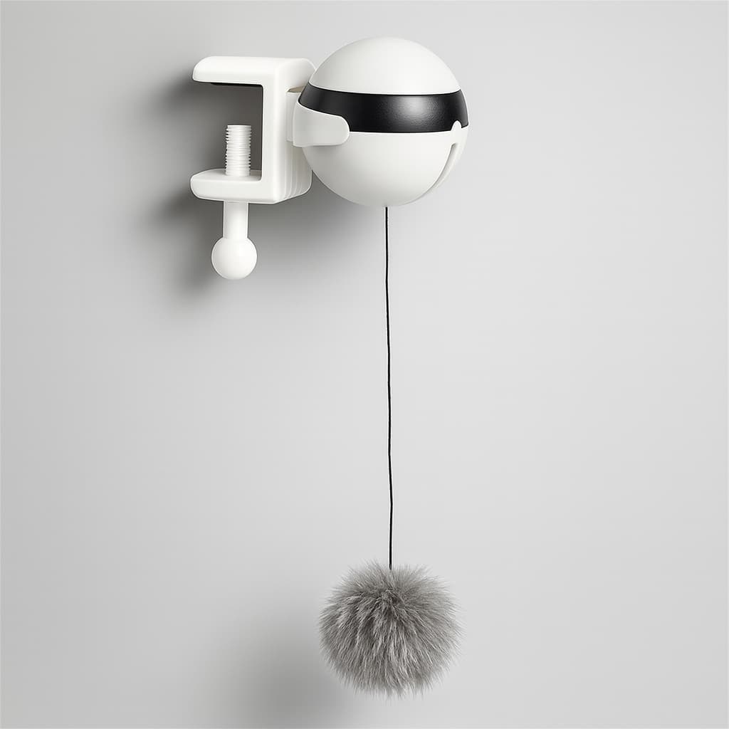 Elektrisches Katzenspielzeug – Automatischer Hebe - und Drehball Interaktives Puzzle - Spielzeug mit Teaser - Ball für Katzen