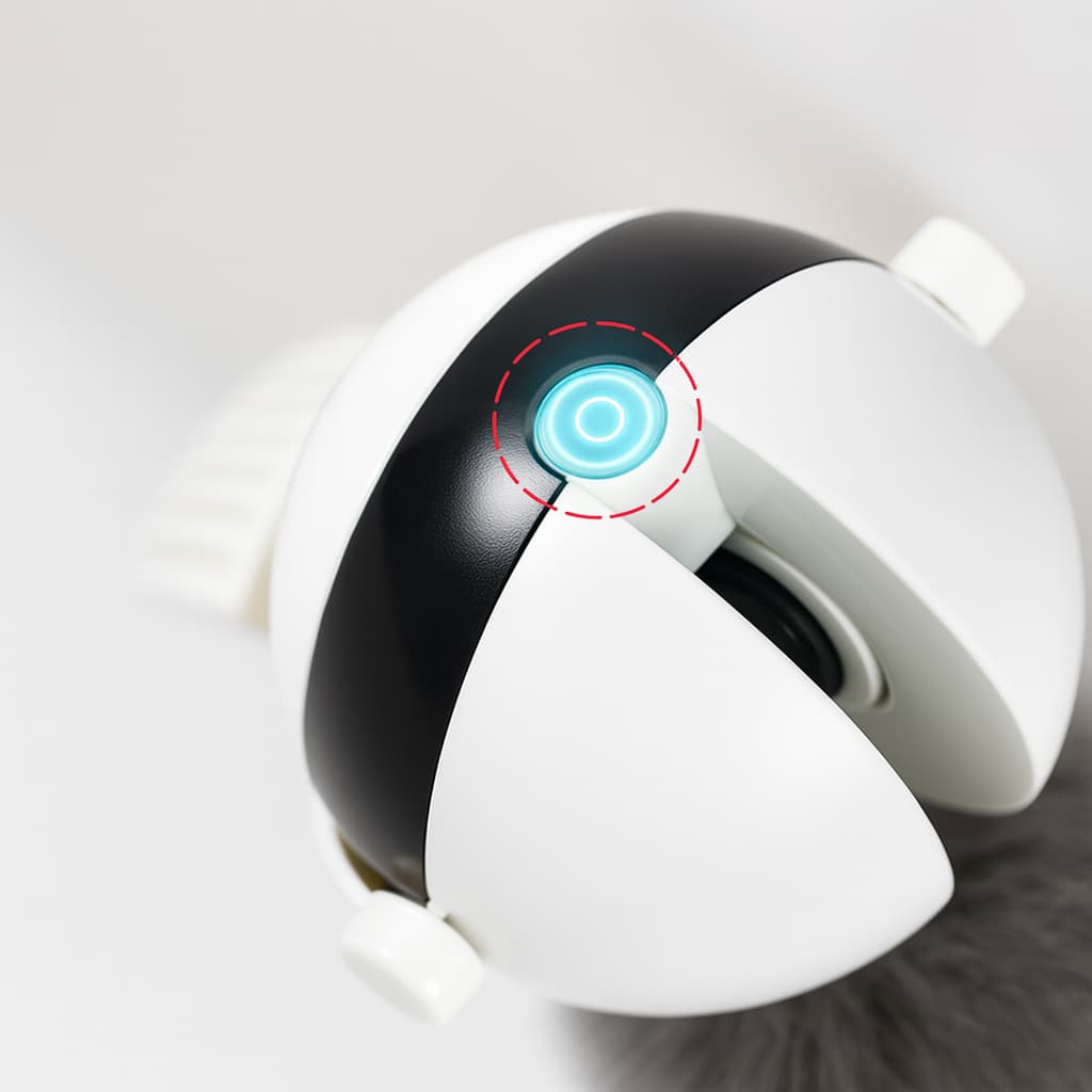 Elektrisches Katzenspielzeug – Automatischer Hebe - und Drehball Interaktives Puzzle - Spielzeug mit Teaser - Ball für Katzen