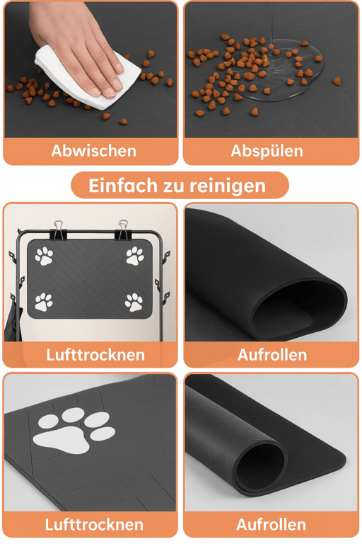 Futterunterlage für Hunde & Katzen - Wasserdichte Napfmatte