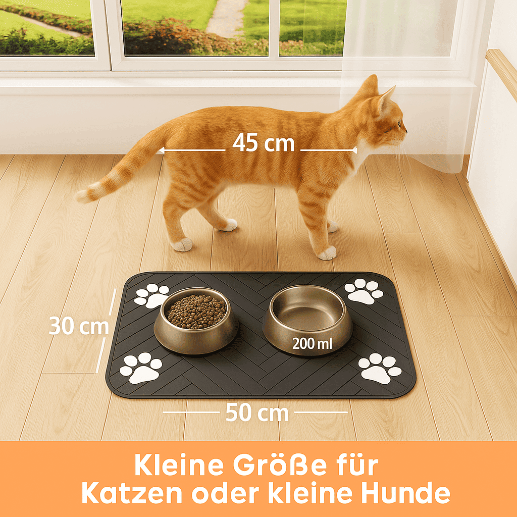 Futterunterlage für Hunde & Katzen - Wasserdichte Napfmatte