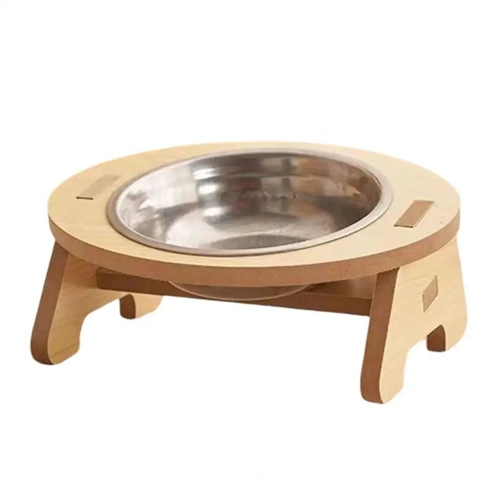 Holz Napfständer Hund – Erhöhter Futternapf mit Edelstahl | Furrivio™ für Hunde & Katzen – jetzt bei Furrivio™ kaufen