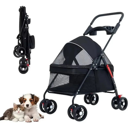 Hunde - Buggy für kleine Hunde, faltbar– Leichter Tierkinderwagen, stabil & komfortabel für Outdoor - Reisen | Furrivio™ für Hunde & Katzen – jetzt bei Furrivio™ kaufen