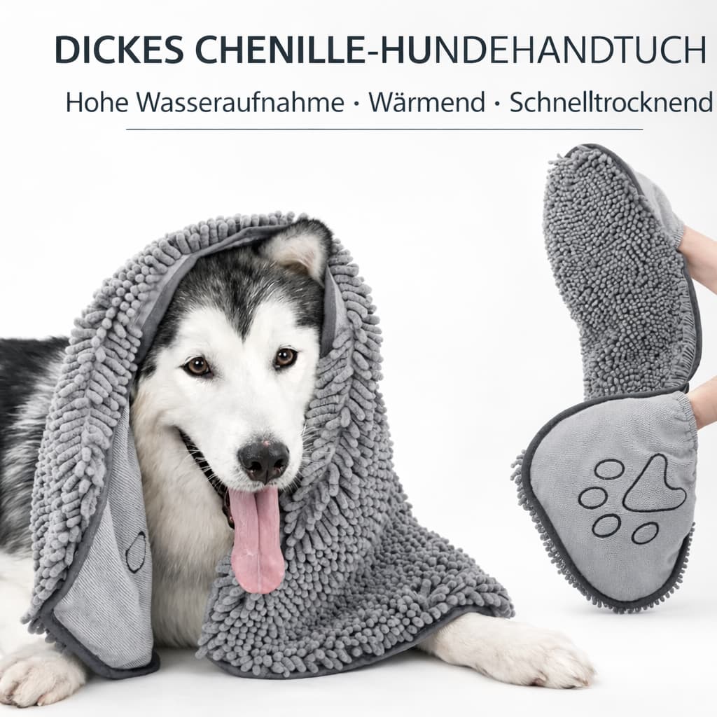 Hunde Handtuch - weiches & saugstarkes Handtuch für Hunde für Hunde & Katzen – jetzt bei Furrivio kaufen