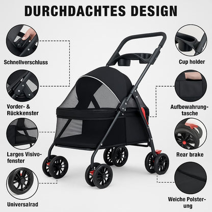 Hundebuggy für kleine Hunde – faltbar & komfortabel | Furrivio™ für Hunde & Katzen – jetzt bei Furrivio™ kaufen