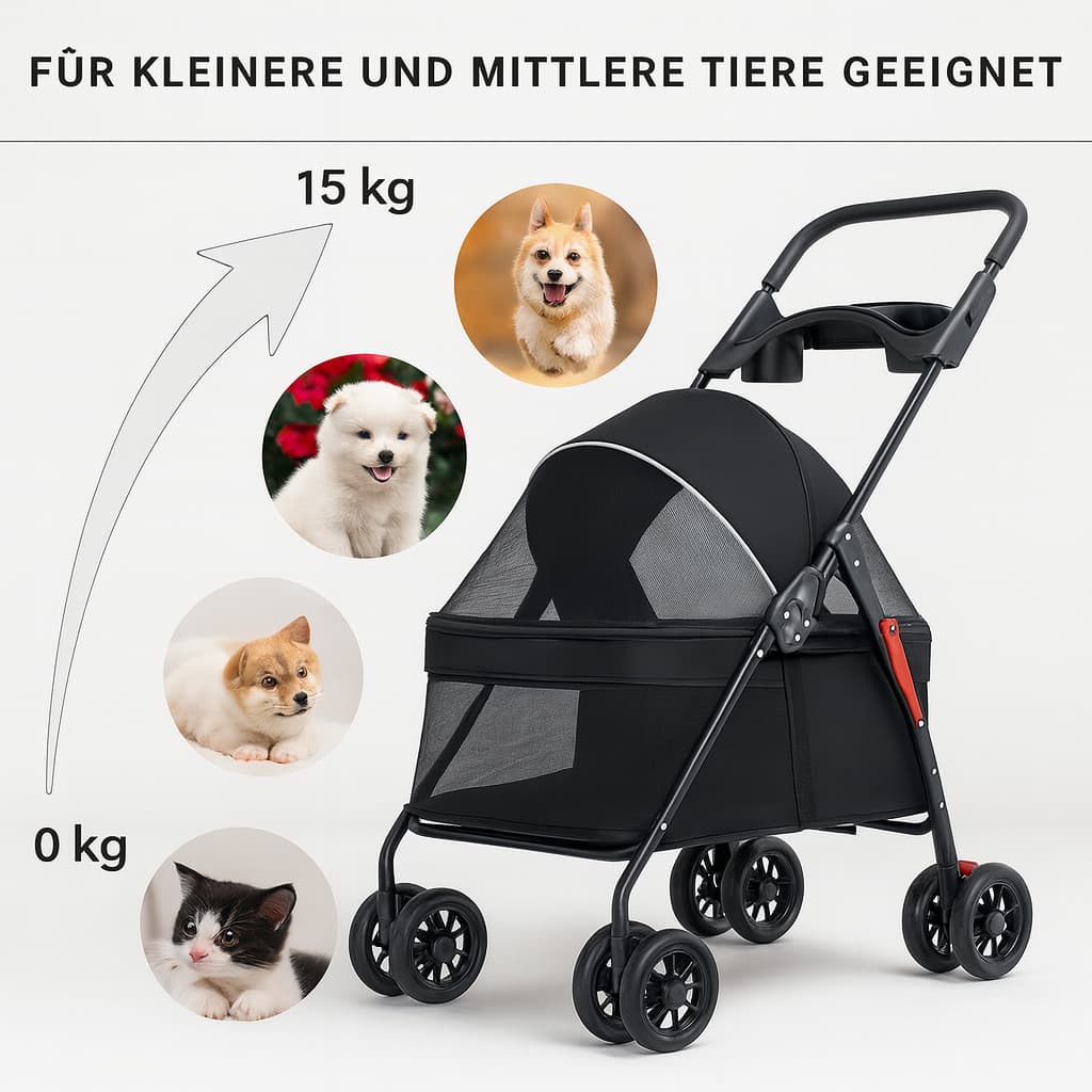 Hundebuggy für kleine Hunde – faltbar & komfortabel | Furrivio™ für Hunde & Katzen – jetzt bei Furrivio™ kaufen