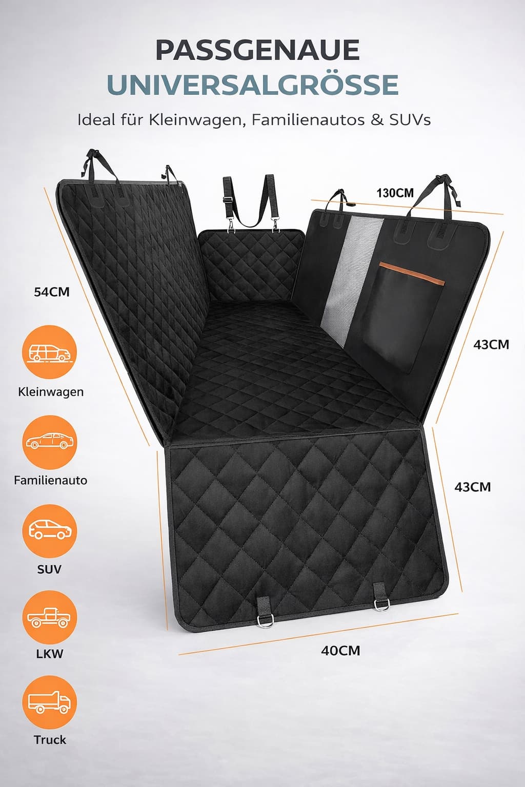 Hundedecke Auto Rücksitz | Hunde Schondecke für Rückbank für Hunde & Katzen – jetzt bei Furrivio™ kaufen