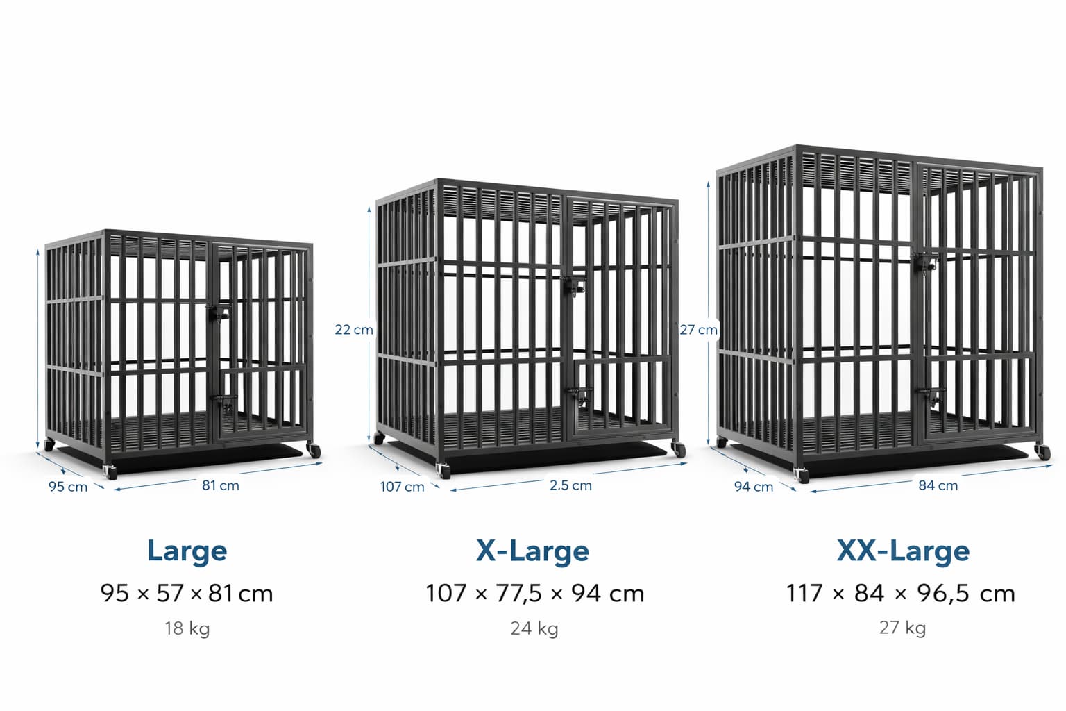 Hundekäfig XXL - Hundebox für große Hunde | Furrivio™ für Hunde & Katzen – jetzt bei Furrivio kaufen