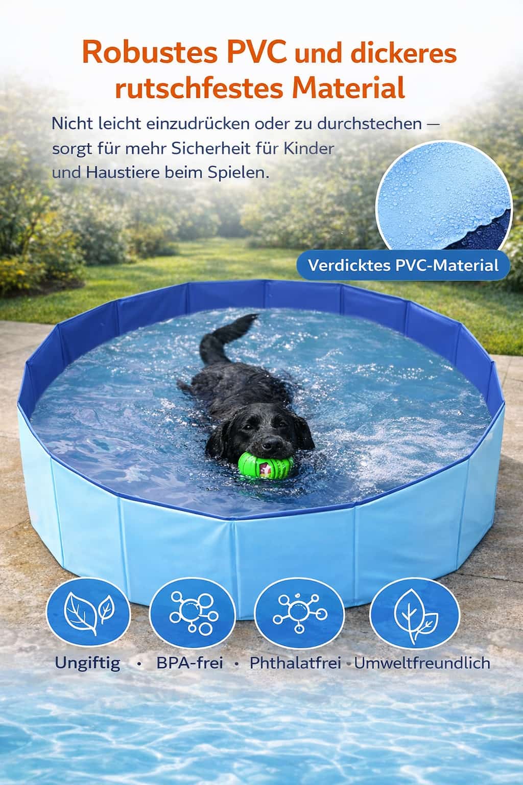 Hundepool faltbar – tolles Schwimmbecken für Hunde | Furrivio™ für Hunde & Katzen – jetzt bei Furrivio kaufen