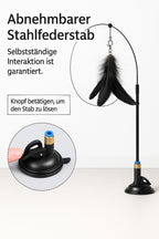 Interaktives Katzenspielzeug mit Saugnapf & Feder | Furrivio für Hunde & Katzen – jetzt bei Furrivio™ kaufen