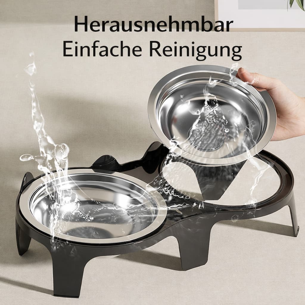 Katzen Doppelnapf - rutschfestes 2er Fressnapf | Furrivio™ für Hunde & Katzen – jetzt bei Furrivio kaufen