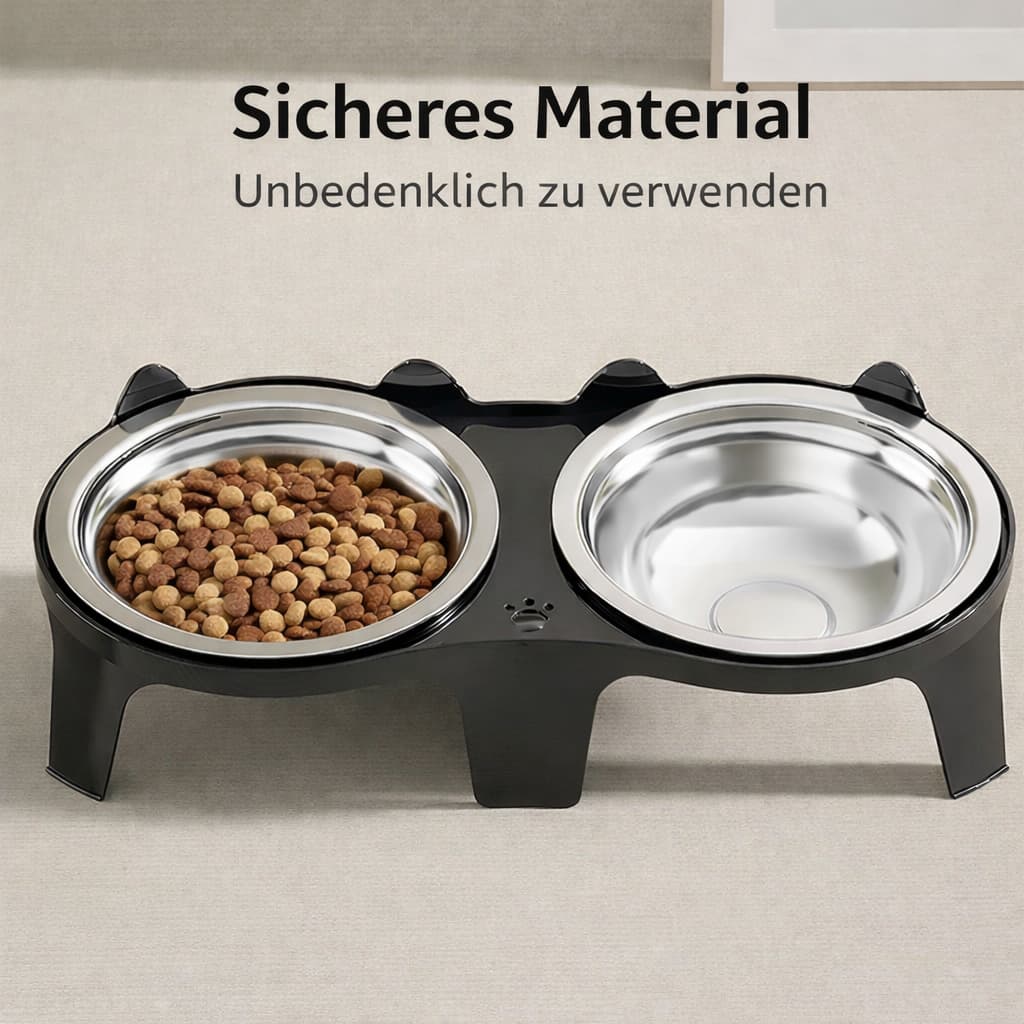 Katzen Doppelnapf - rutschfestes 2er Fressnapf | Furrivio™ für Hunde & Katzen – jetzt bei Furrivio kaufen