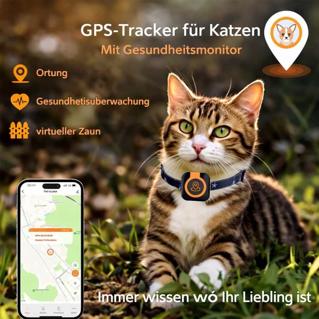 Katzen GPS - Tracker ohne Abo mit 4G - Technologie für Hunde & Katzen – jetzt bei Furrivio kaufen