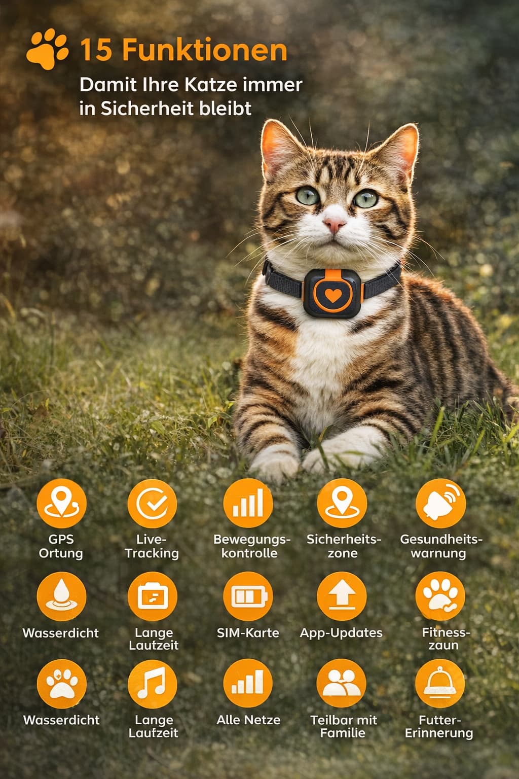 Katzen GPS - Tracker ohne Abo mit 4G - Technologie für Hunde & Katzen – jetzt bei Furrivio kaufen