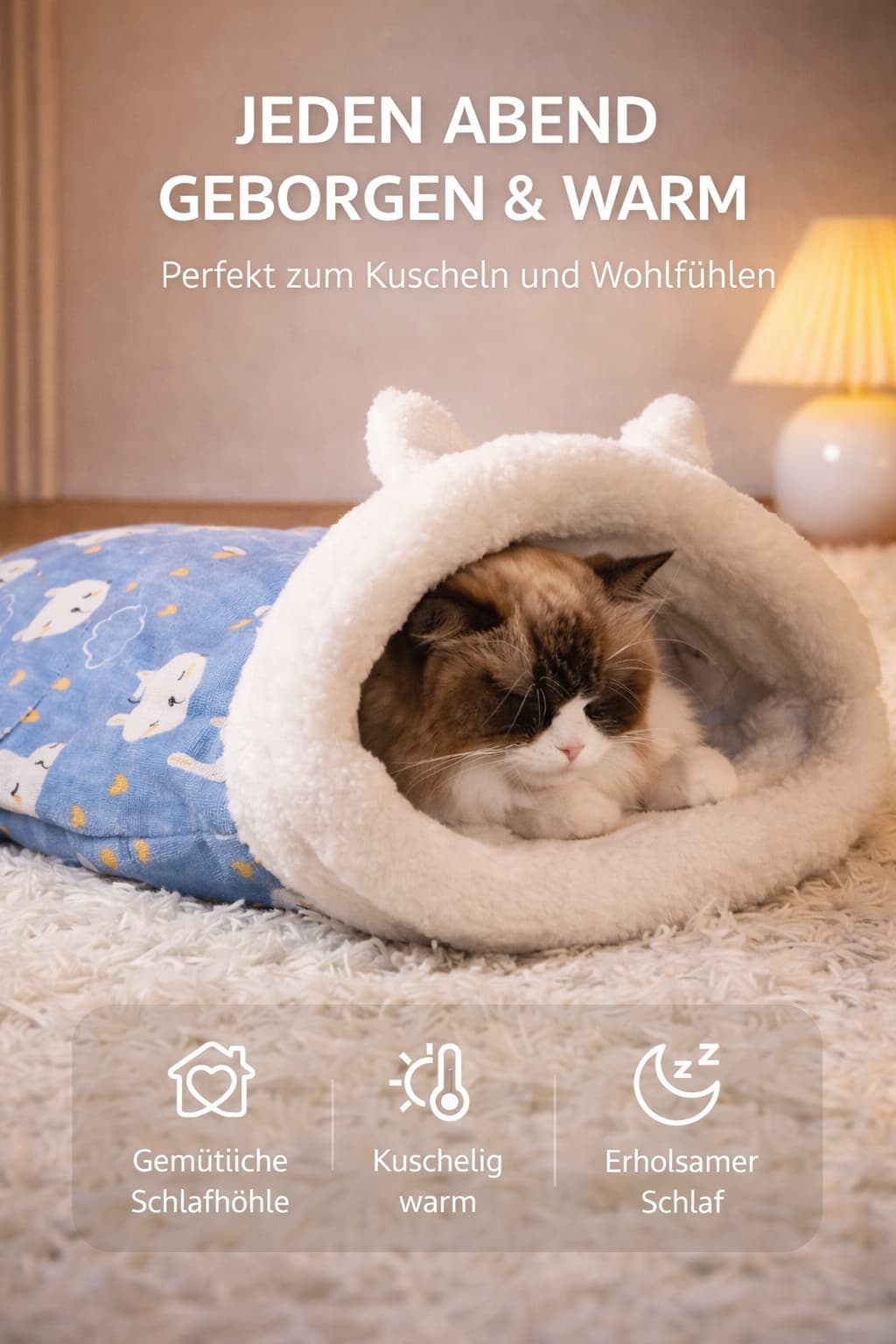 Katzen Schlafsack - Weicher Schlafsack für Katzen | Furrivio™ für Hunde & Katzen – jetzt bei Furrivio kaufen